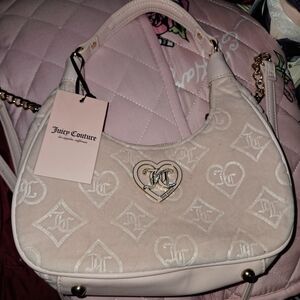 Pink Juicy Couture Velvet Shoulder Bag